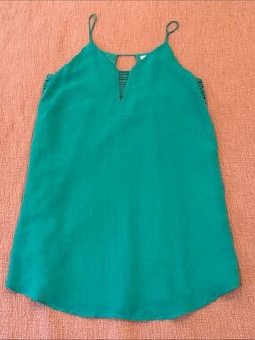 Naked Zebra medium wmโs Teal Green Mini Dress with Strappy sides / front